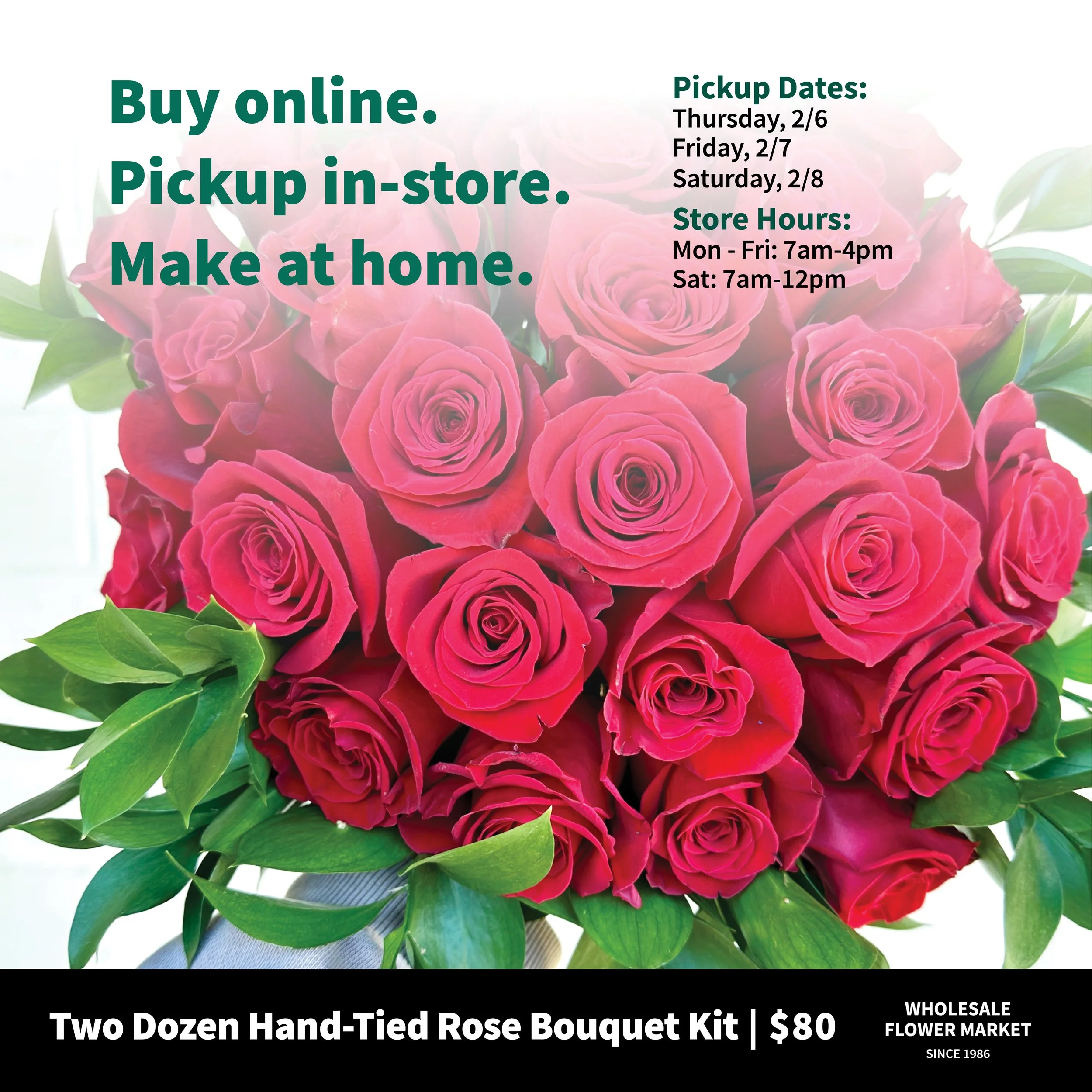 Two Dozen Hand-Tied Rose Bouquet Kit