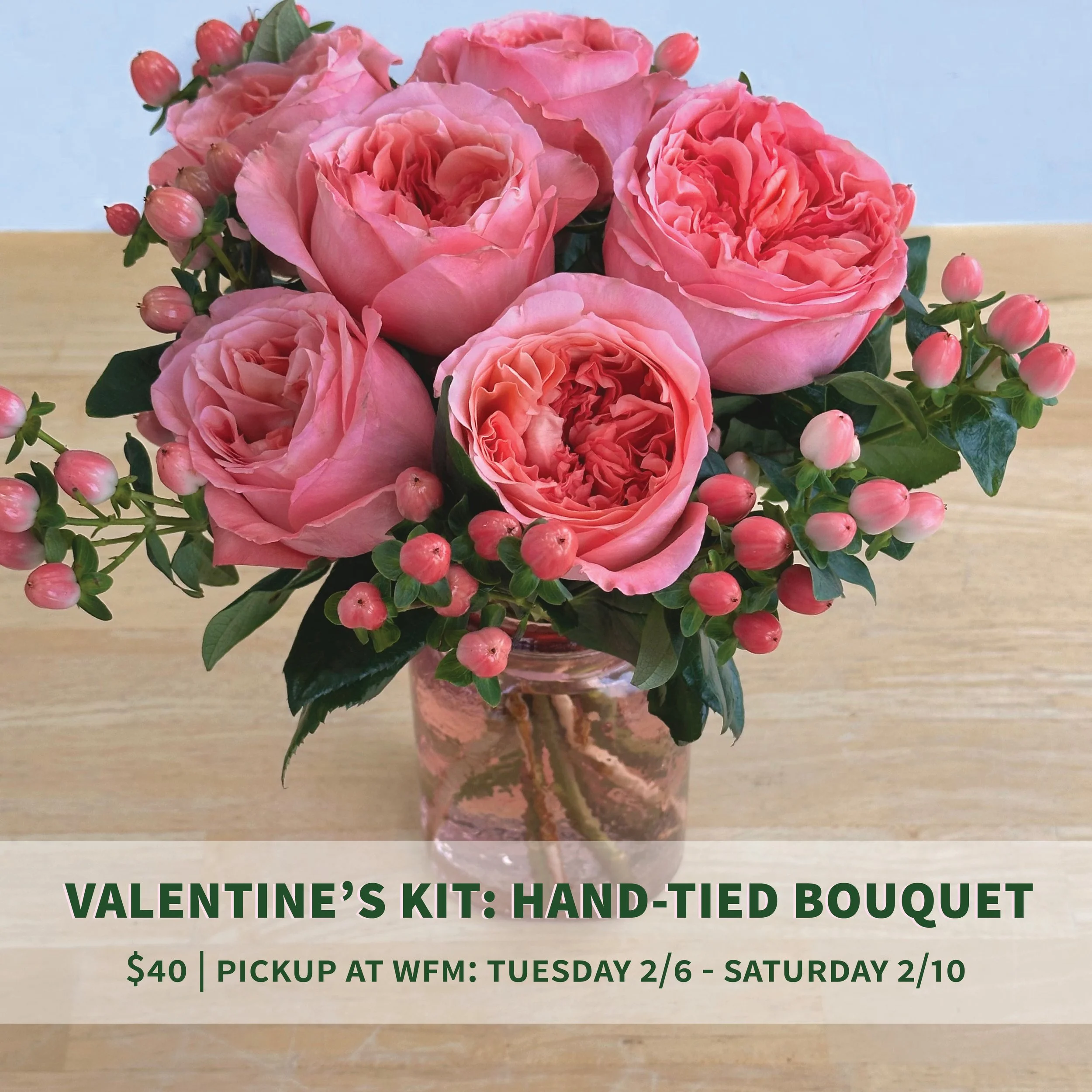 Valentine's Kit: Hand-Tied Bouquet