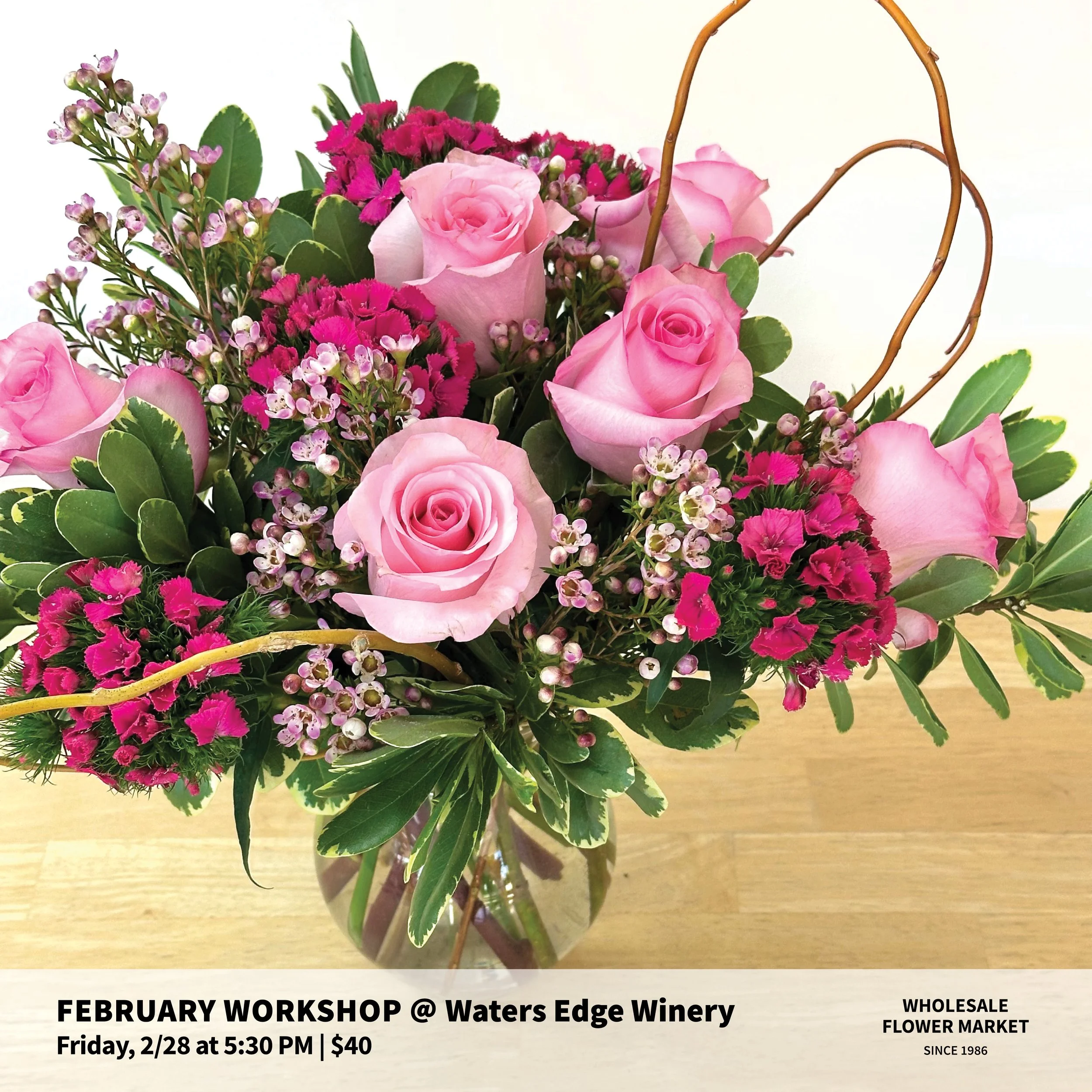 February Workshop @ Waters Edge Winery