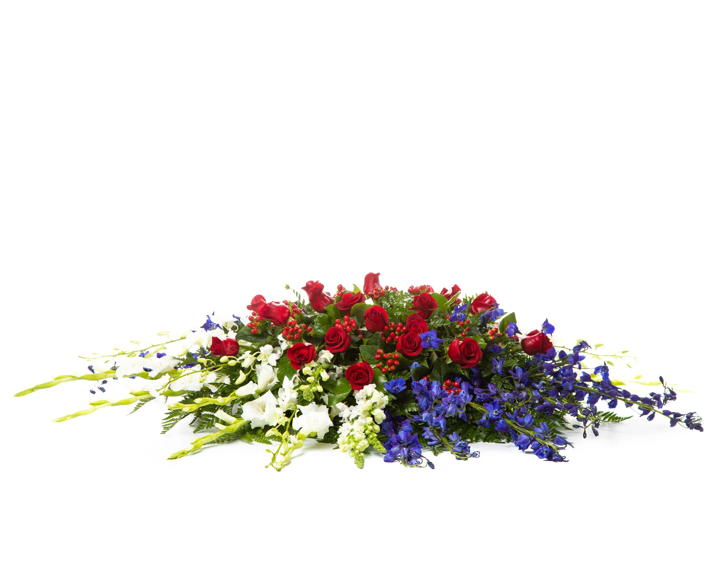 Red, White, and Blue Casket Spray