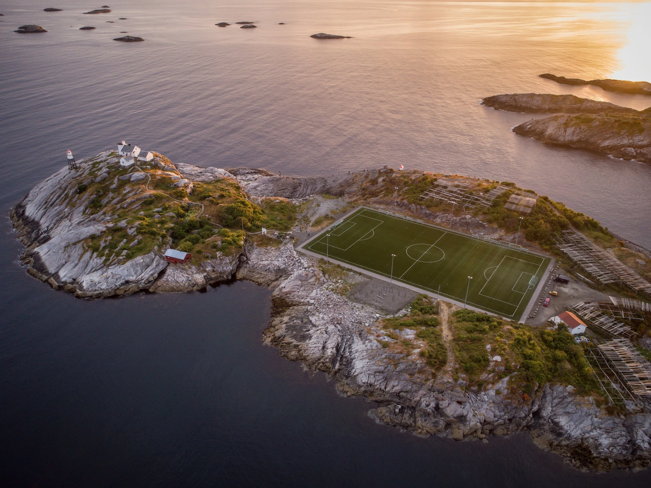 Football pitch in The Lofoten Islands