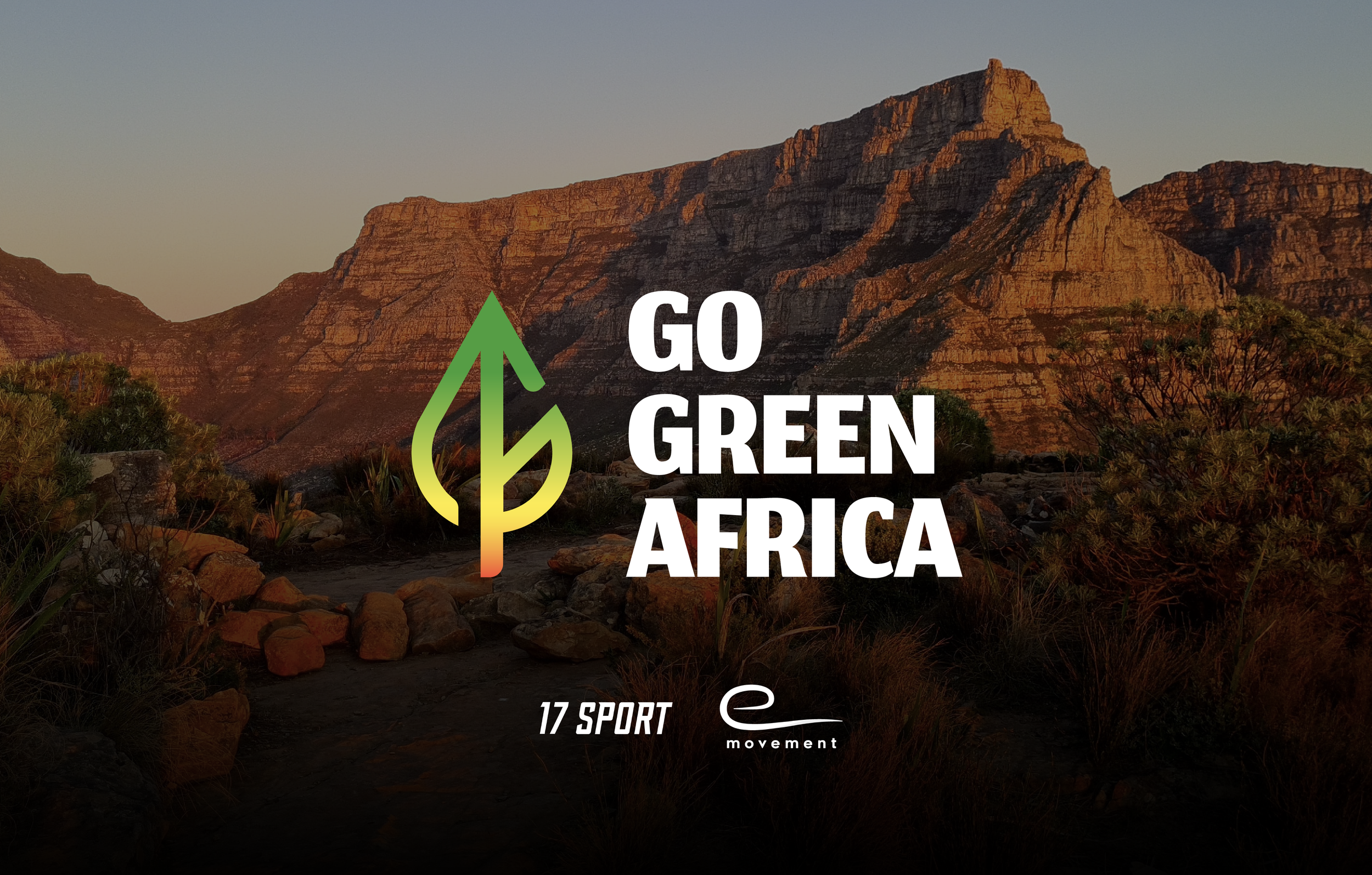 Go Green Africa logo over an image of Table Mountain in Cape Town.