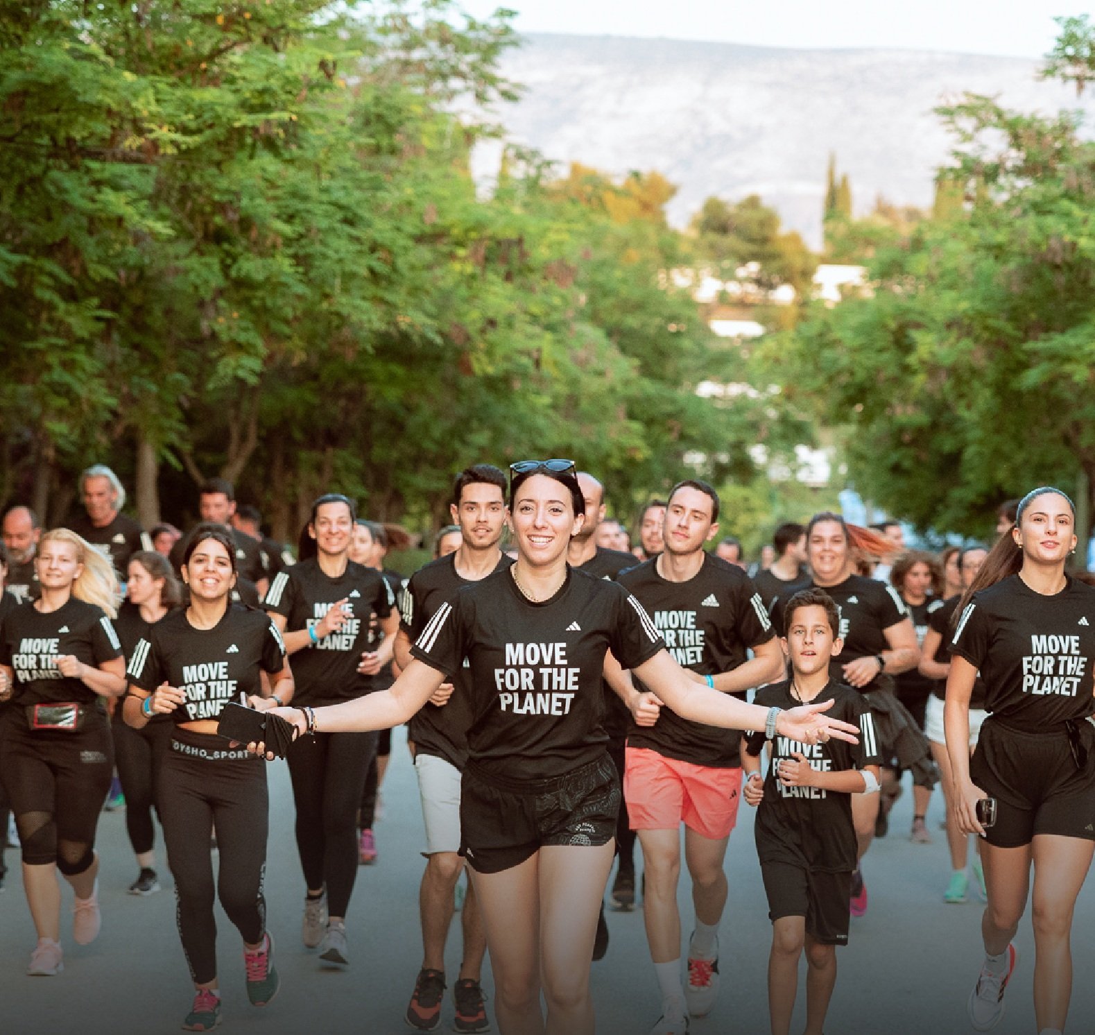 People running together during the Move for the Planet initiative by Adidas.
