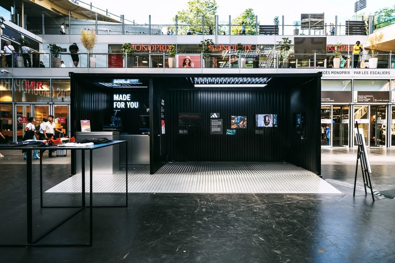 Close-up of the adidas Rising Phoenix activation in Paris