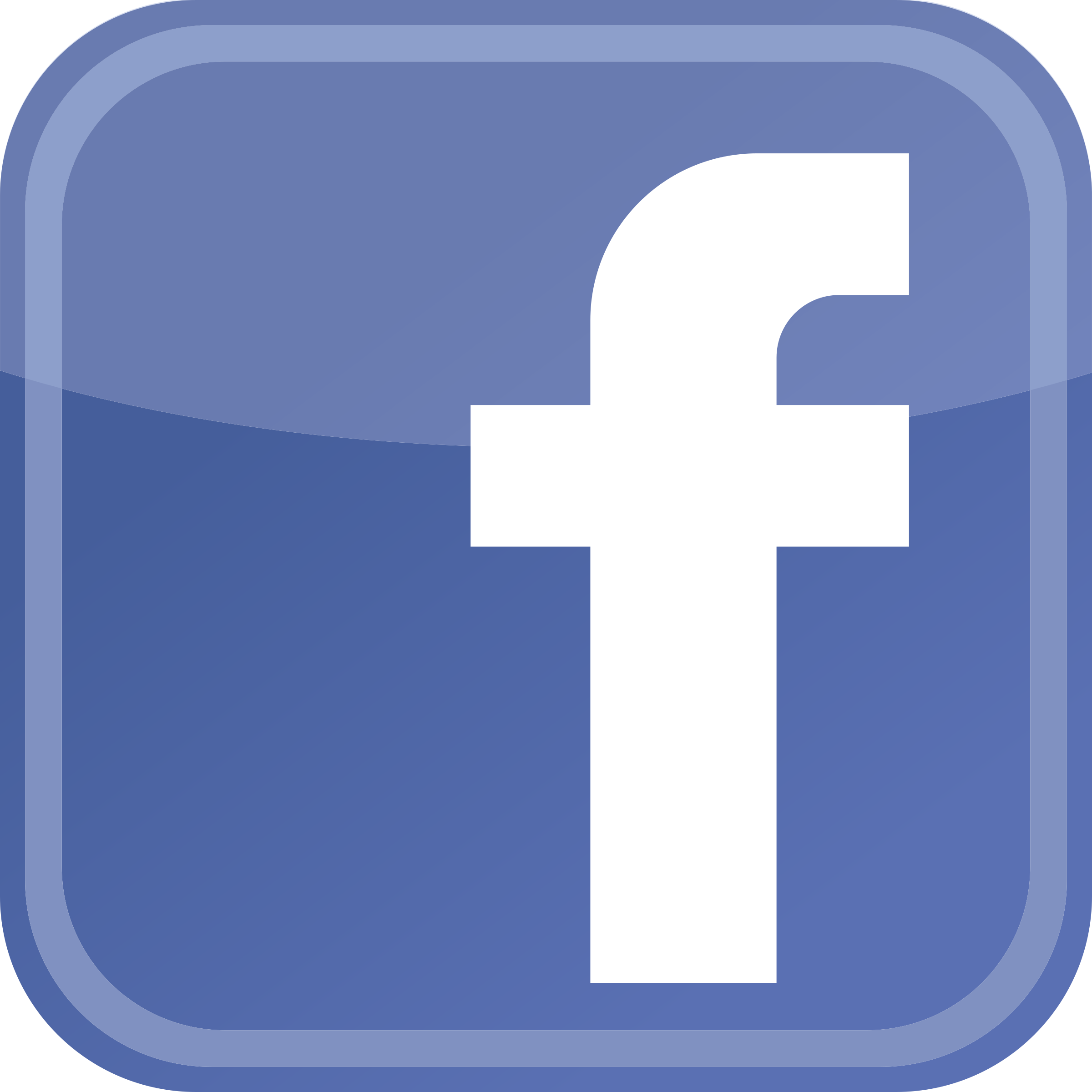 A large blue Facebook logo with a white lowercase 'f' in the center.