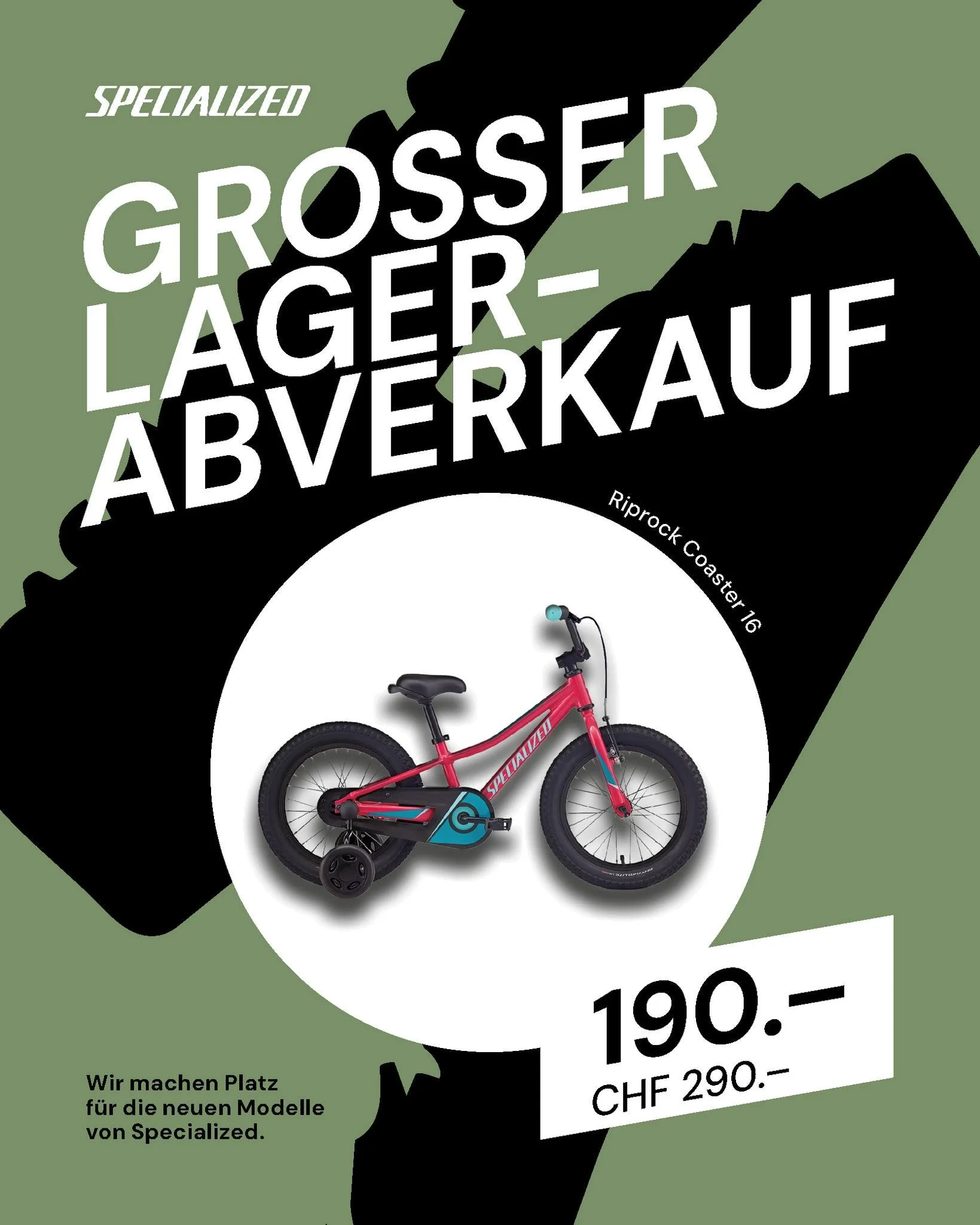 % SPECIALIZED Aktion ⚡

Wir machen Platz f&uuml;r die neuen Specialized Modelle. Deshalb gibt es auf alle Lagervelos von Specialized bis zu 35% Rabatt. 

Vorbeikommen lohnt sich!