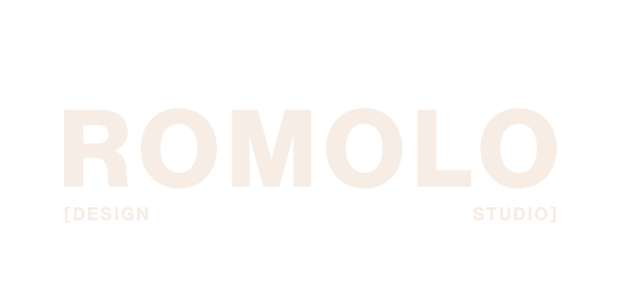 Logo for Romolo Design Studio with bold white text