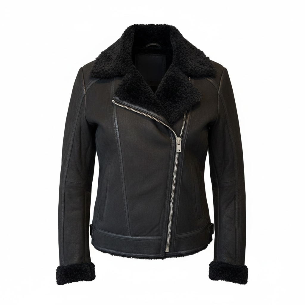 Mauritius Lederjacke mit innenliegenden Fell