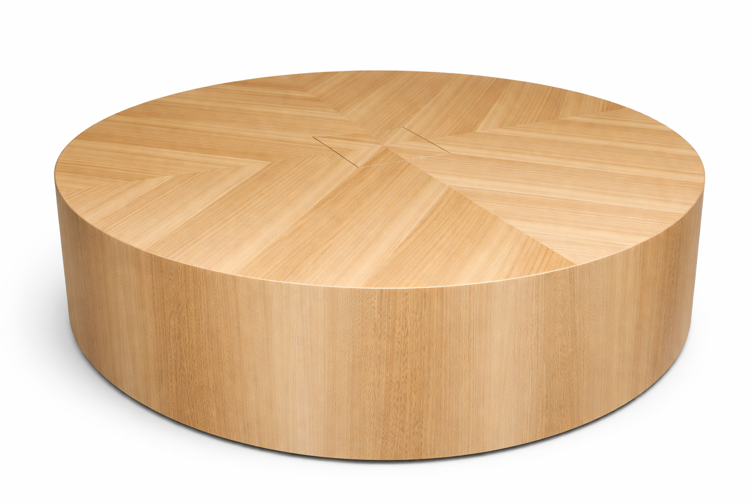 Low Drum occasional table in veneer.