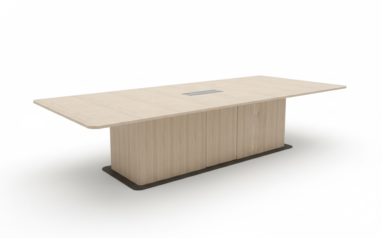 Paros rectangle conference table in veneer.