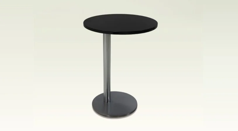 Piato black painted back glass table top occasional tables.