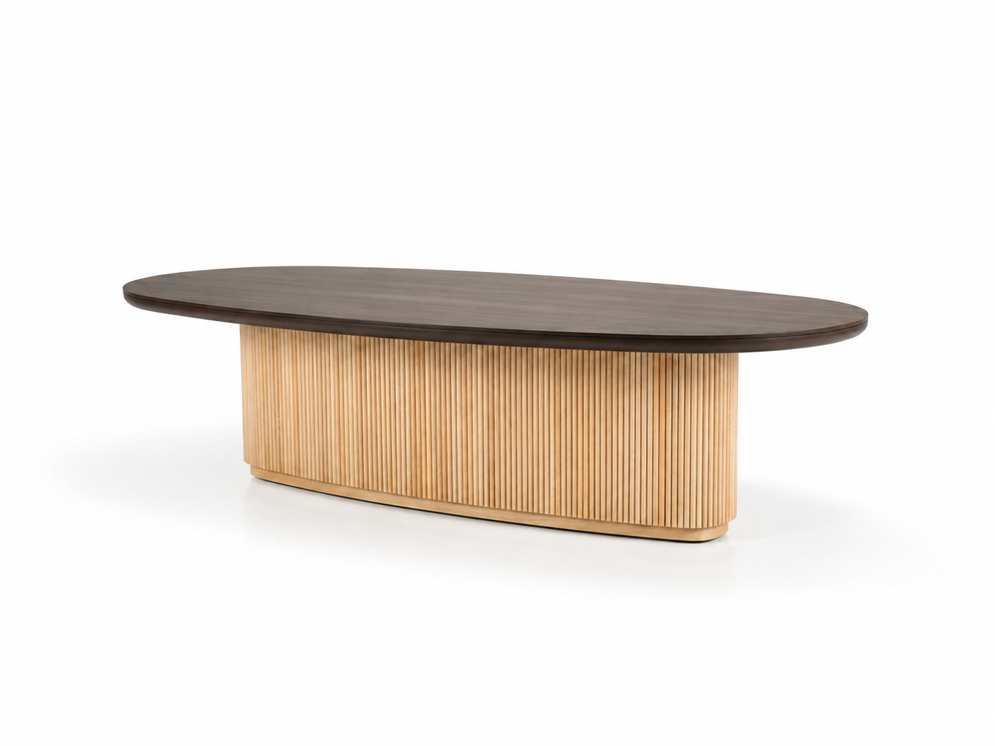 Paros conference room table with wood veneer table top and veneer base.