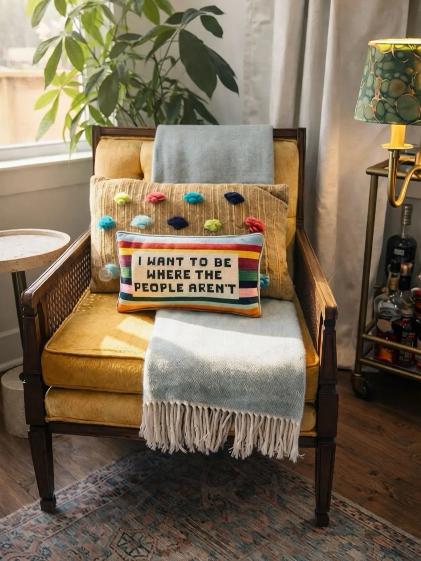 Cozy corner. For one.