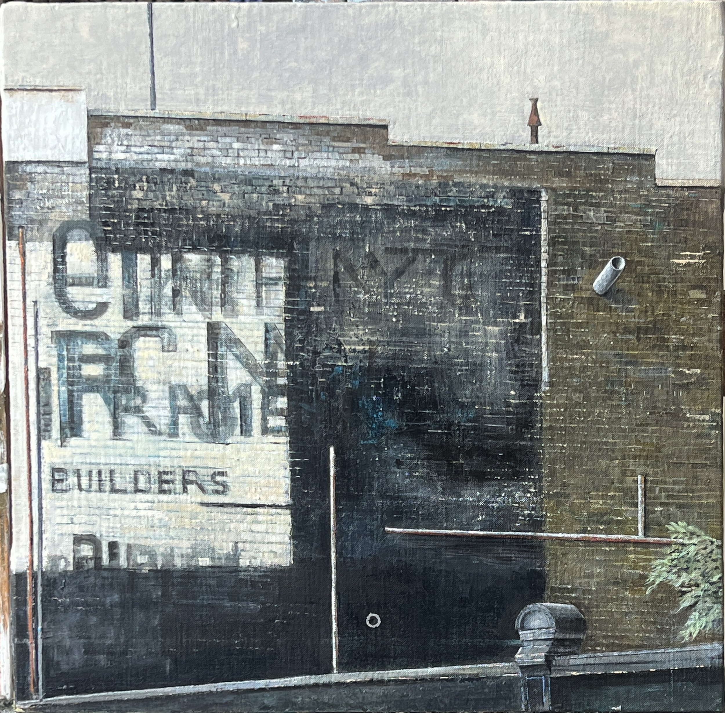 Painting by Celia Hegedus of the Earl's Court Road ghost sign in London.
