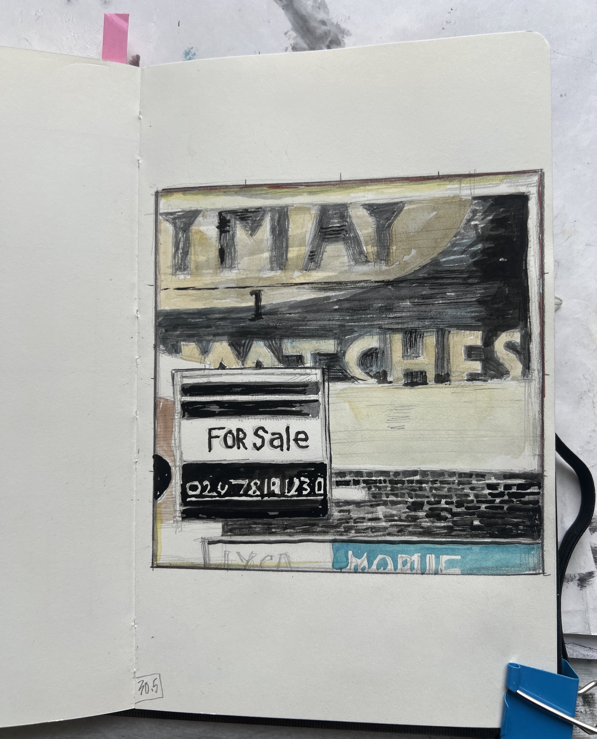 Photo of Brymay sign off Wandsworth Road with For Sale sign.