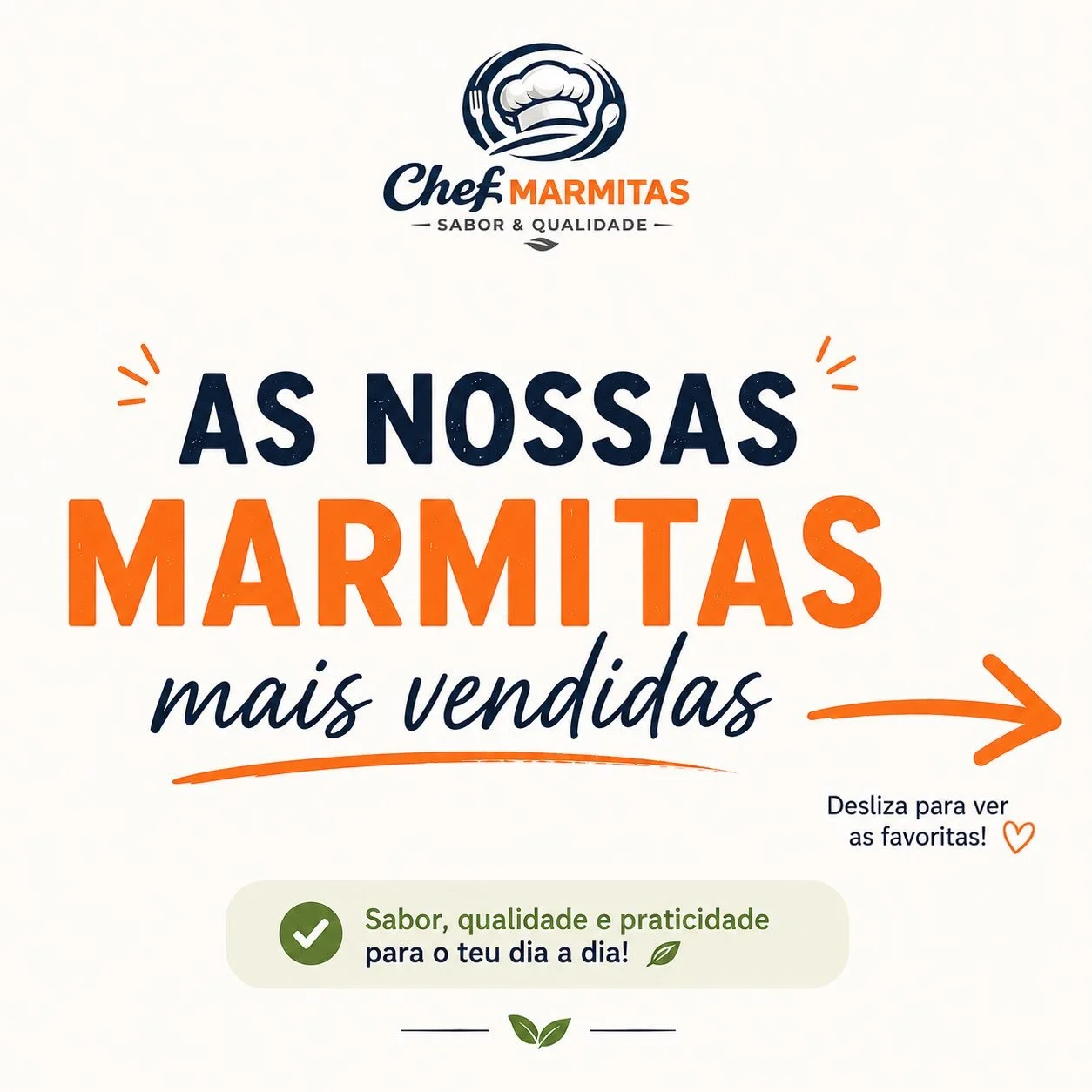 Estas s&atilde;o as marmitas mais encomendadas pelos nossos clientes 🧡 
Visita o nosso site, l&aacute; podes encontrar estas marmitas e muitas outras para experimentares 😉