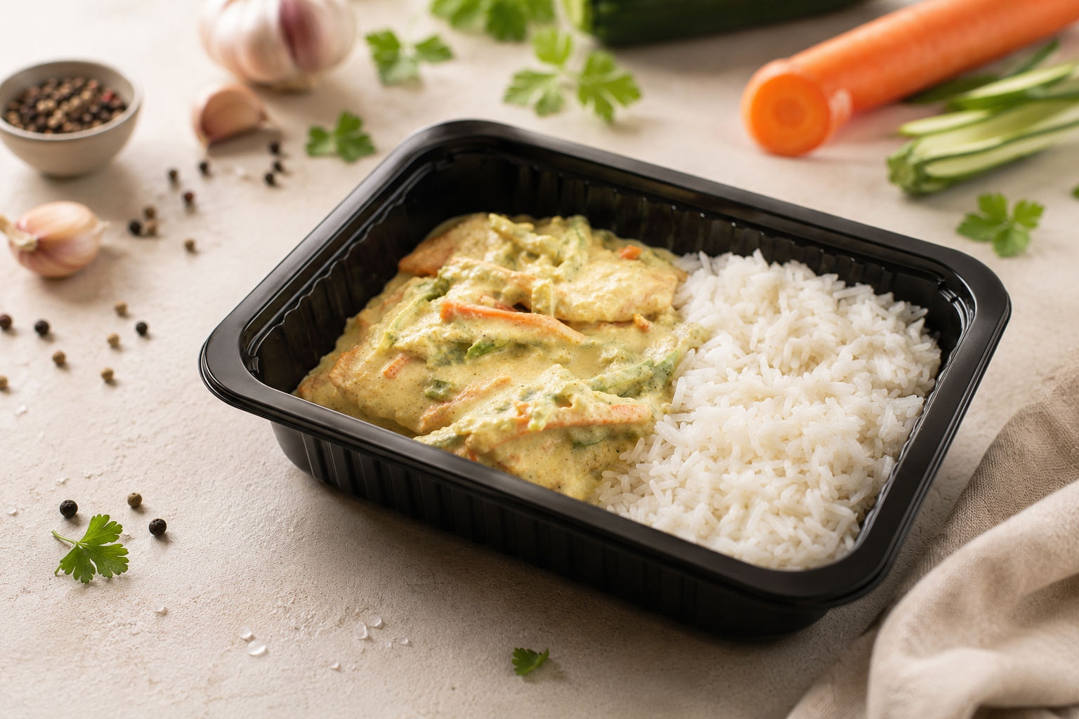 Caril de Frango com Arroz Basmati