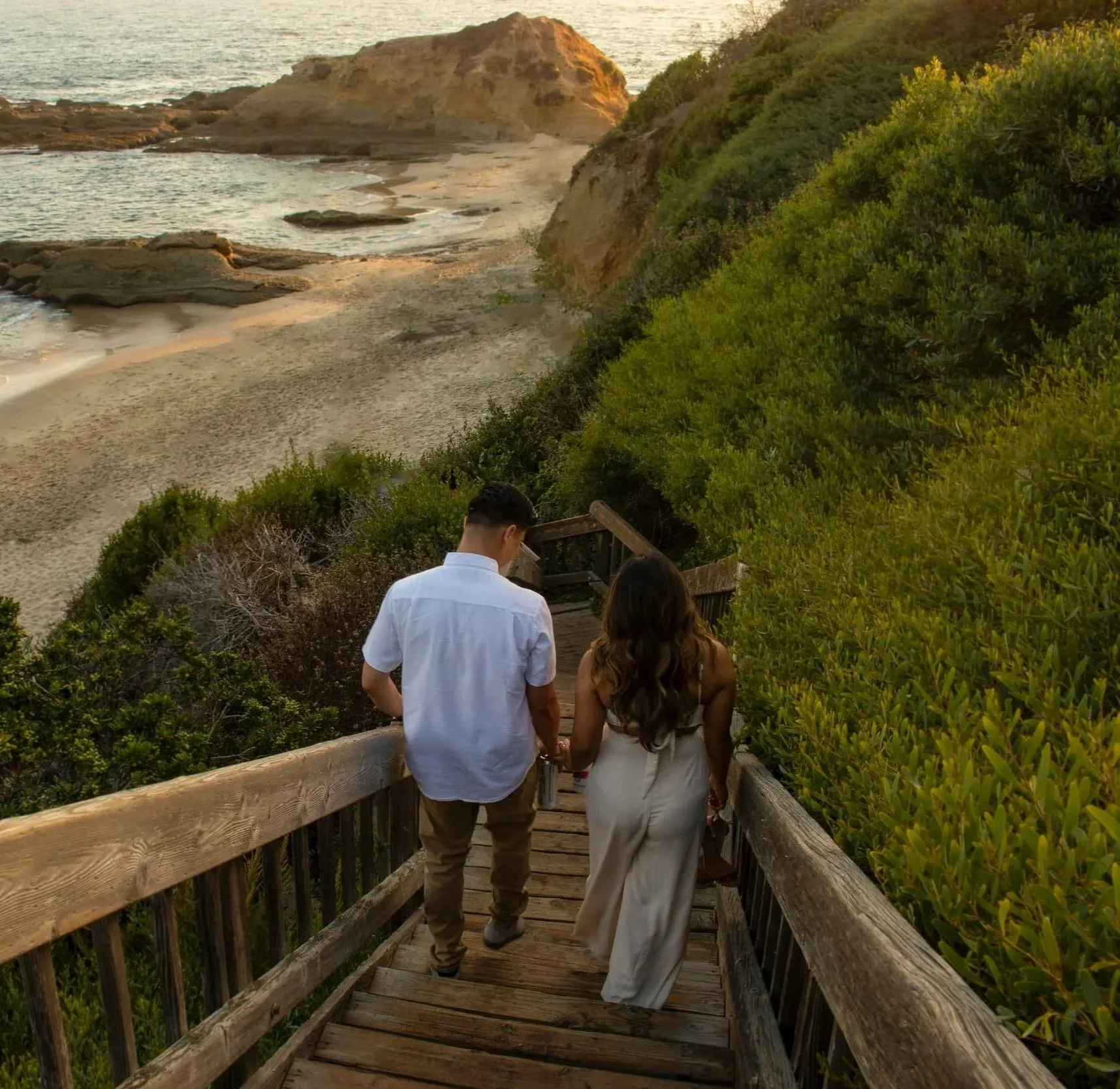 A couple holding hands after couples therapy in Raleigh, NC