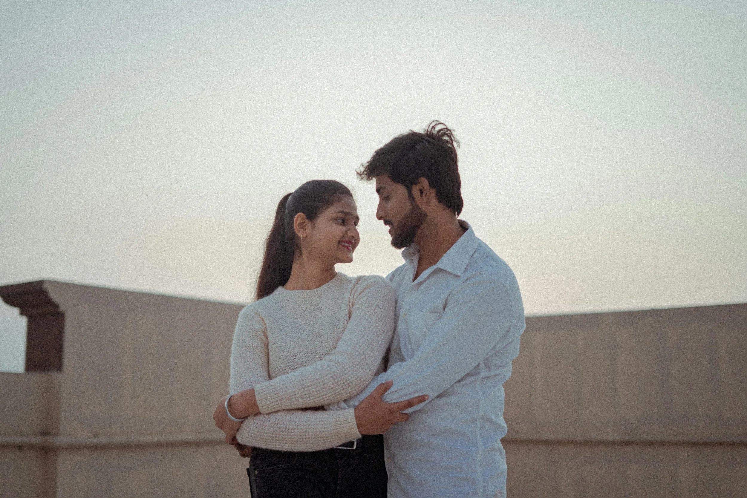 Couple embracing feel connected and safe