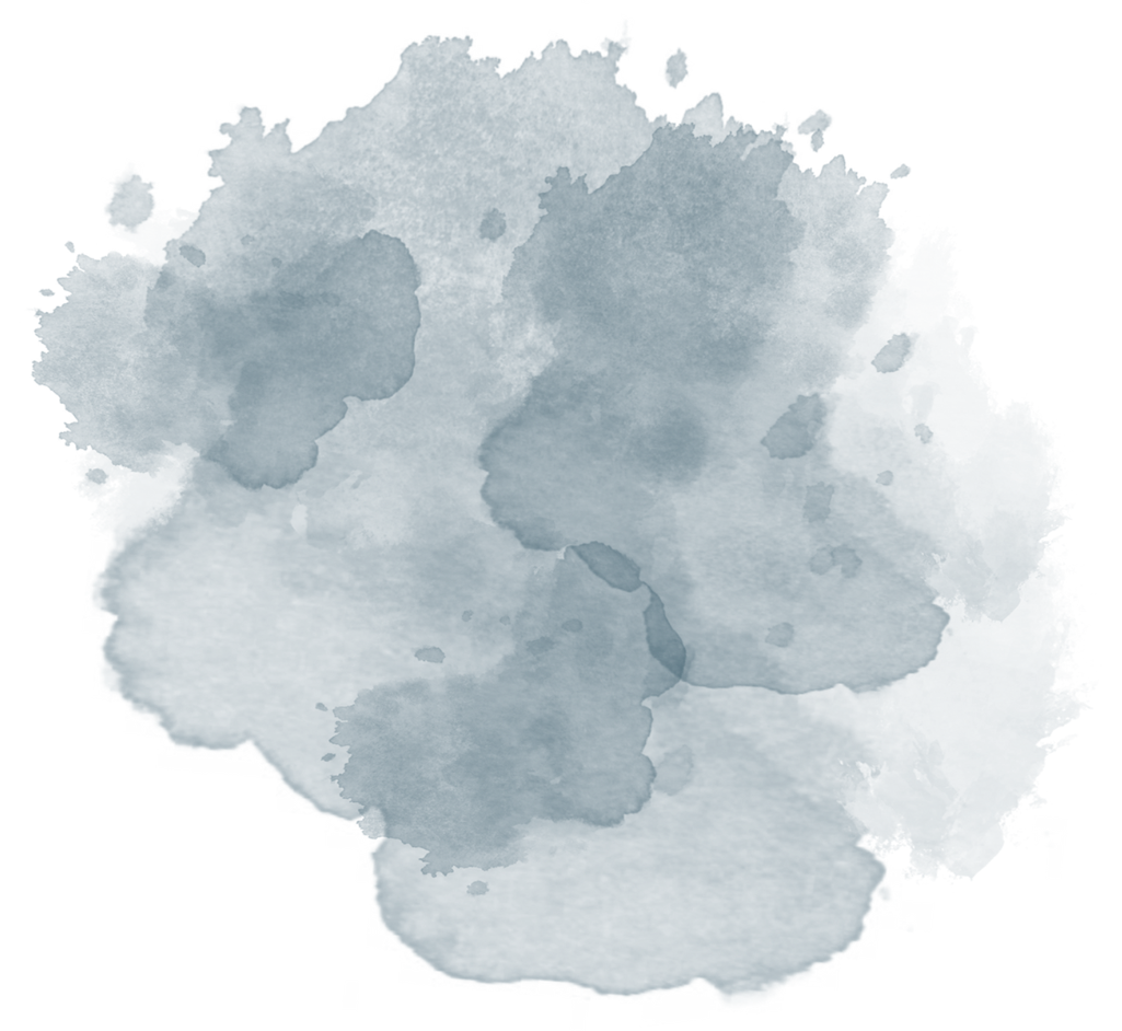 A blue and gray watercolor splash with soft, blended edges, adding a calm, reflective visual to the Rising Tides Therapy Center blog in Raleigh, NC.