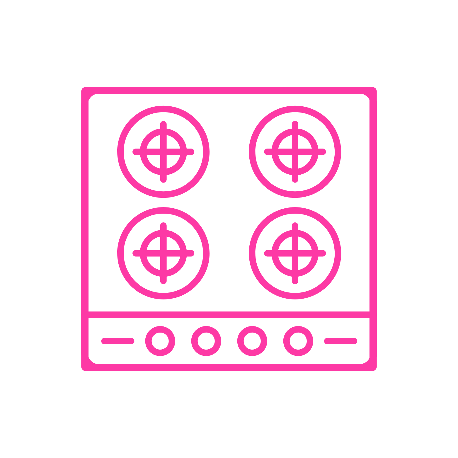 Outline of a 4 ring hob