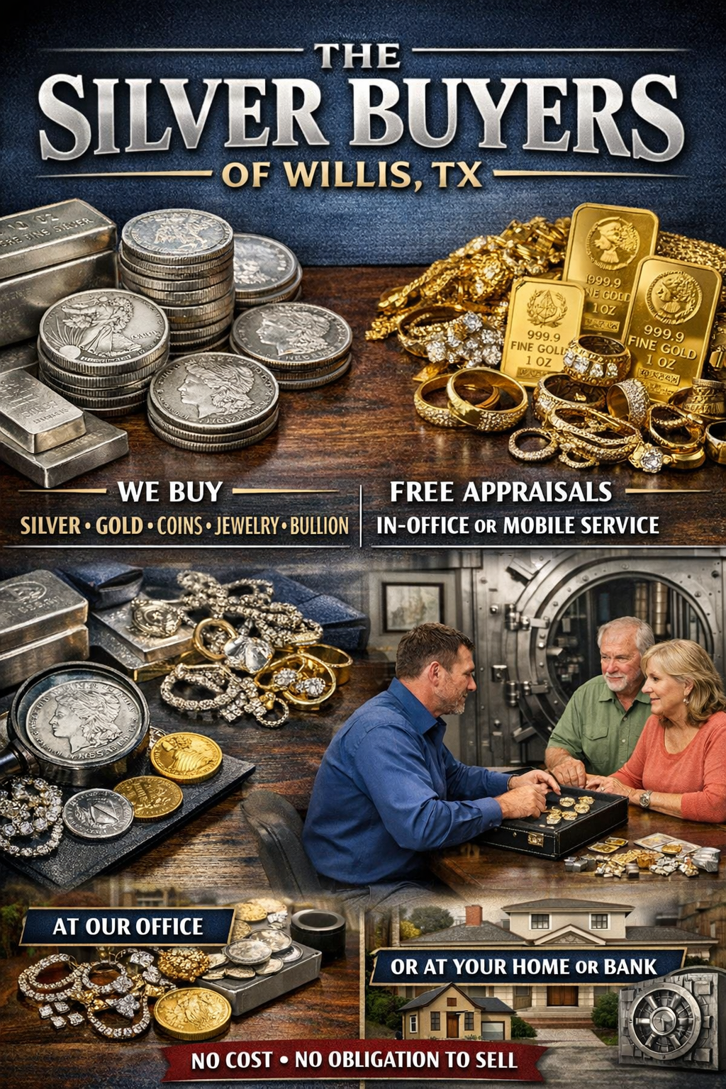 The Silver Buyers of Willis, TX – Local. Professional. Ready to Serve.