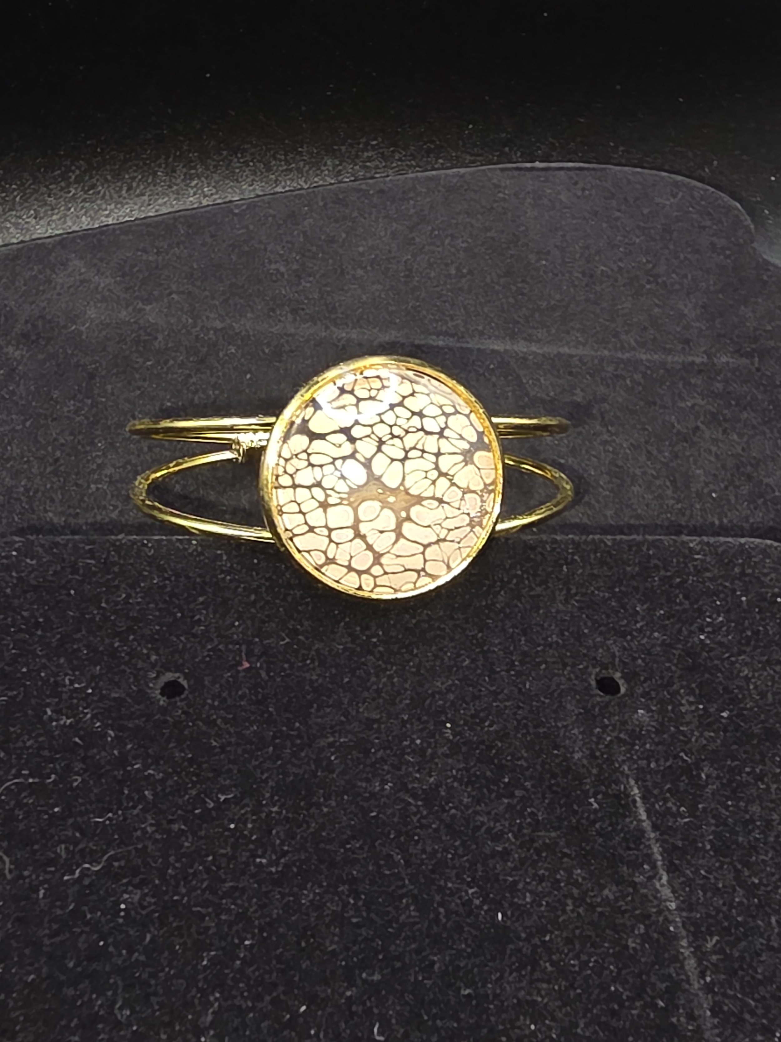 Gold Animal Print Cuff Bracelet