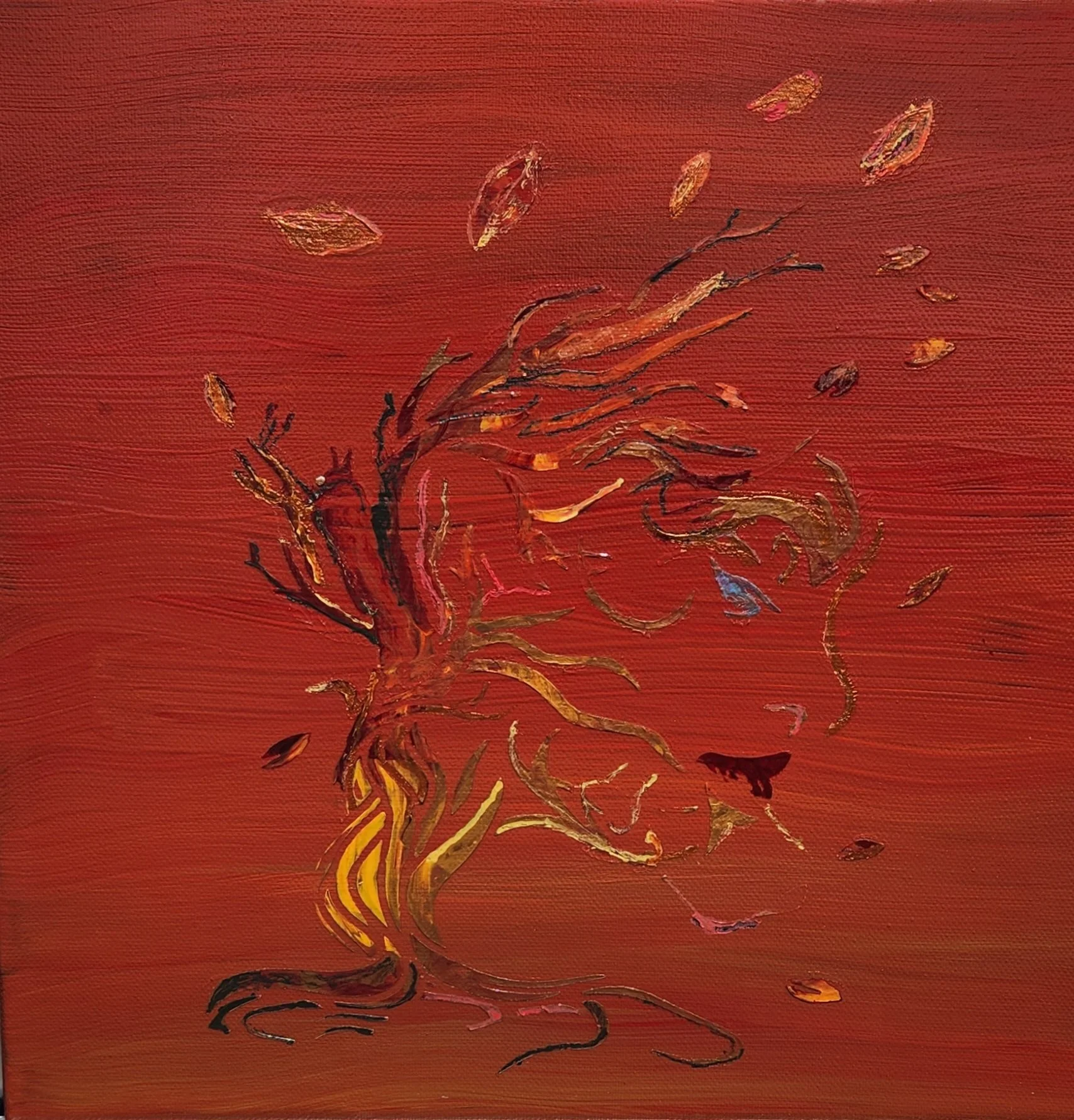 Windswept Woman in Nature Canvas Art