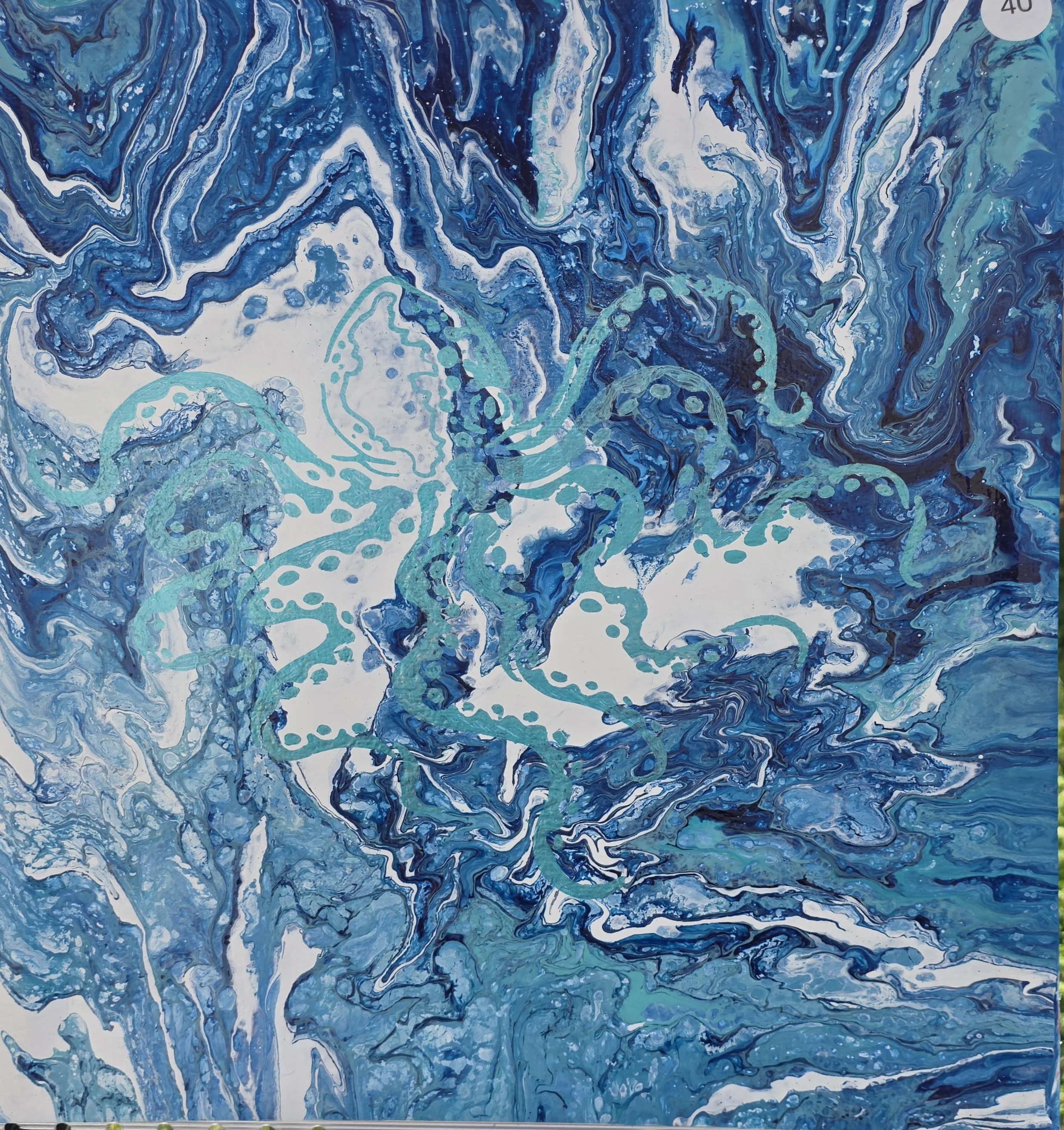 Enchanted Ocean Octopus Pour Painting