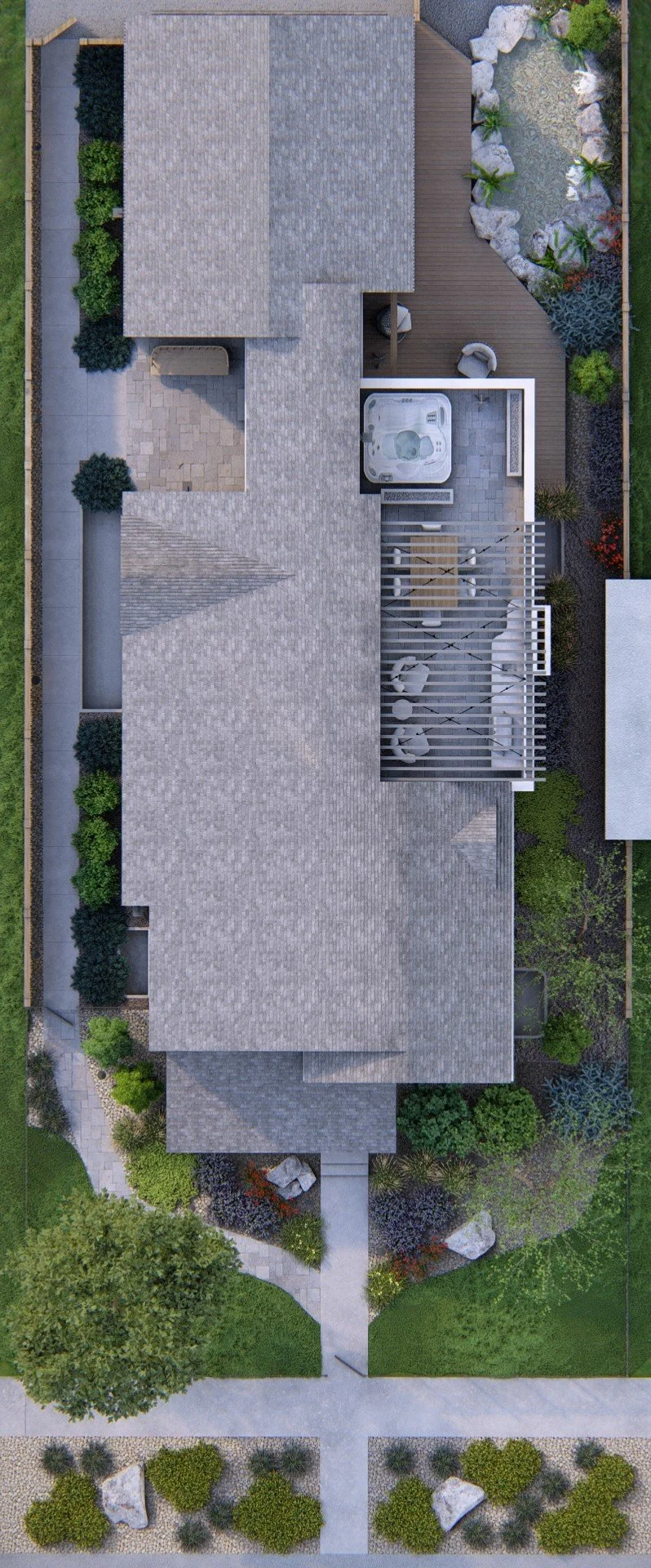 Residential landscape design in the Cherry Hill neighborhood of Denver Colorado, designed by Aquila Landscapes Design and Build