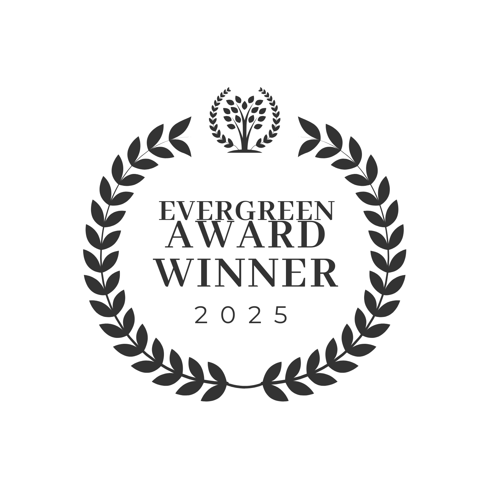 Evergreen Award Winner 2025 badge for excellence in virtual psychiatry and women’s wellness coaching