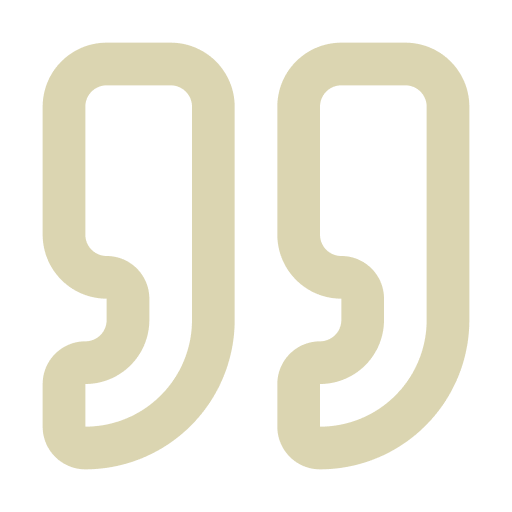 Stylized gold quotation marks on a black background.