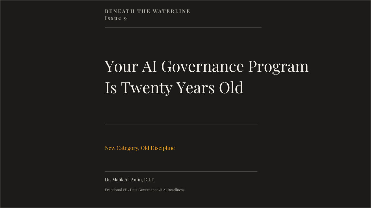 Your AI Governance Program Is Twenty Years Old