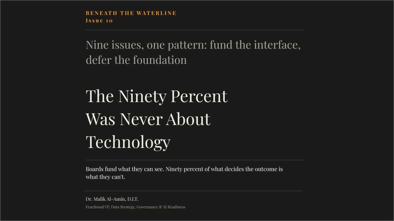 The Ninety Percent Was Never About Technology