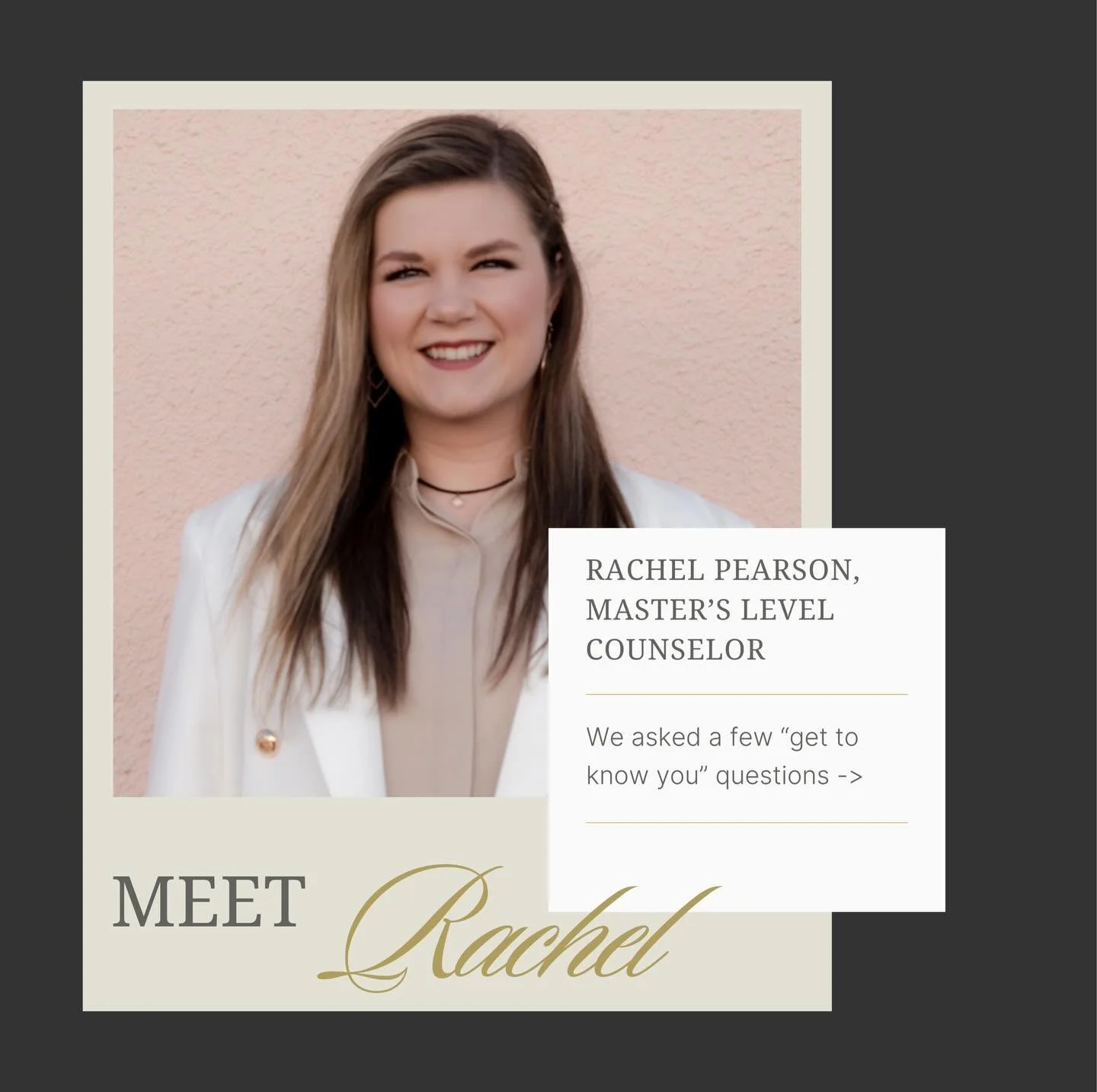 We are so excited to welcome Rachel to our team!