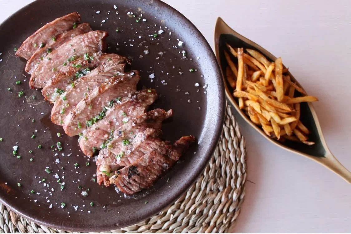 Presa Ibérica con patatas fritas.
