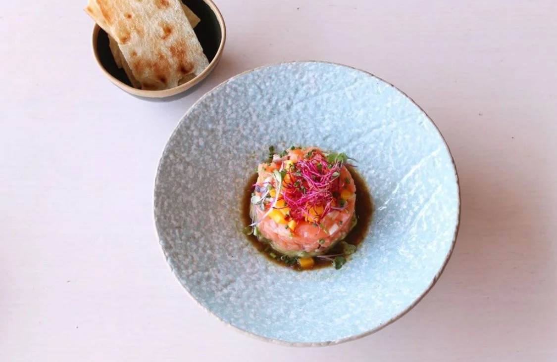 Tartar de salmón.