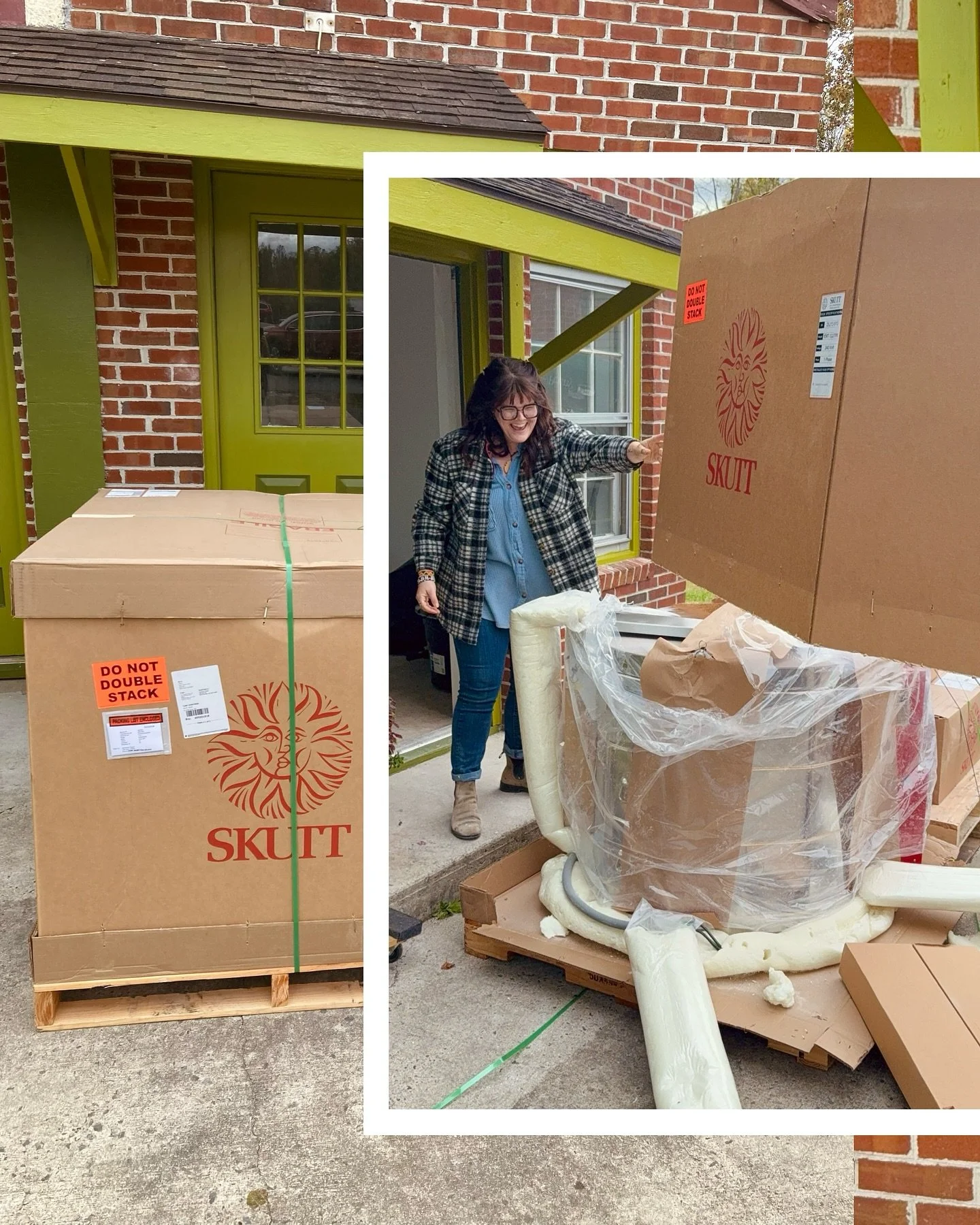 Kiln is officially home❗️
Taking name recommendations&hellip;there may or may not be a giveaway in the future if you come up with a good enough name👀
&bull;
#ceramics #potterystudio #art #valleyartsstudio #blueridgemountains #ceramicstudio