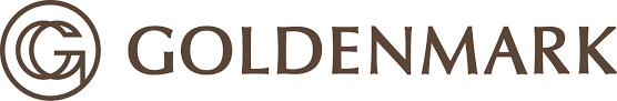 GoldenMark logo with stylized G and the word 'GOLDENMARK' in brown.