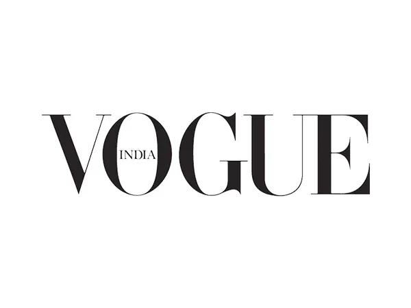 Vogue India magazine logo with black text on a white background.