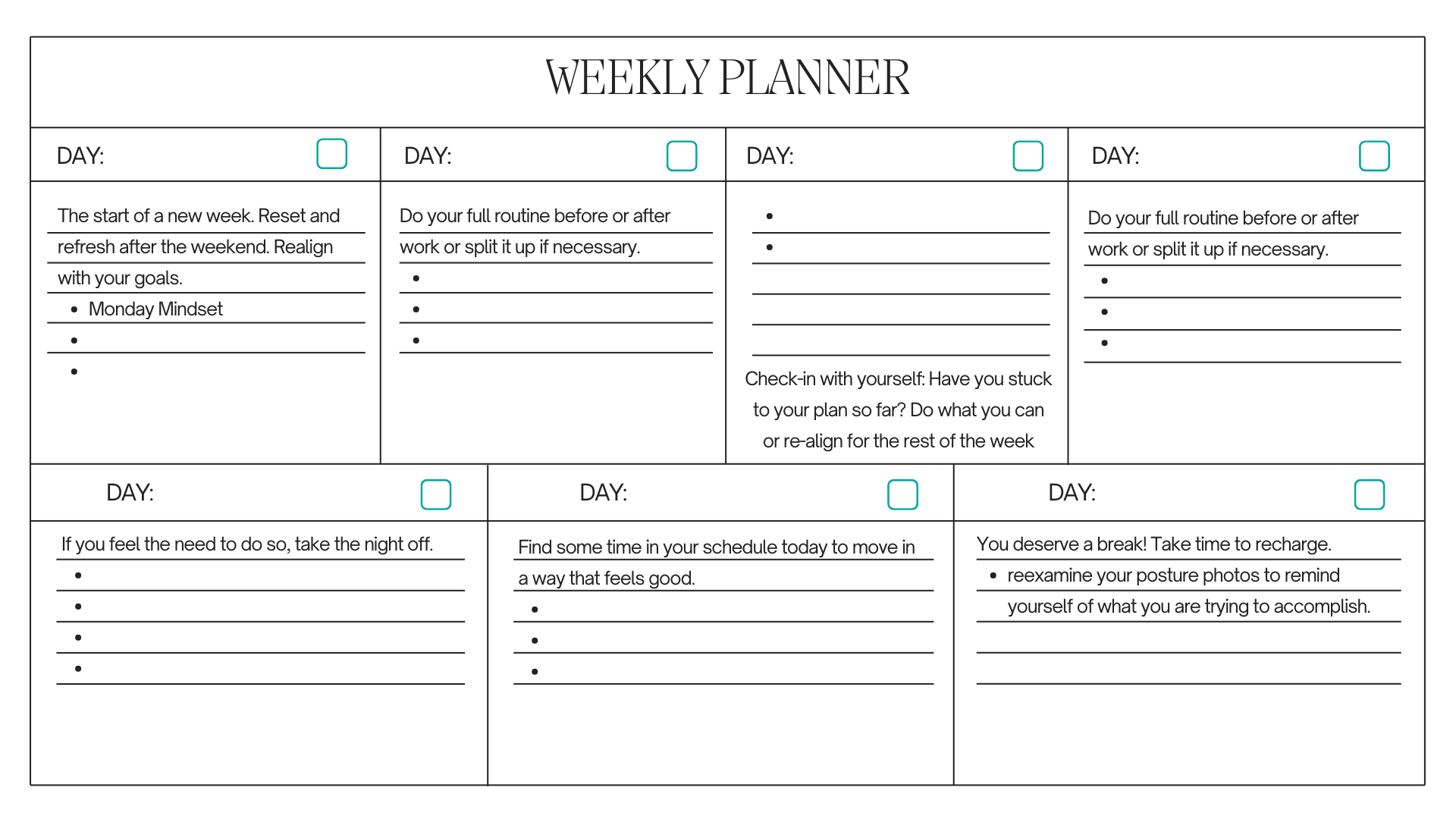 Weekly Planner Guide