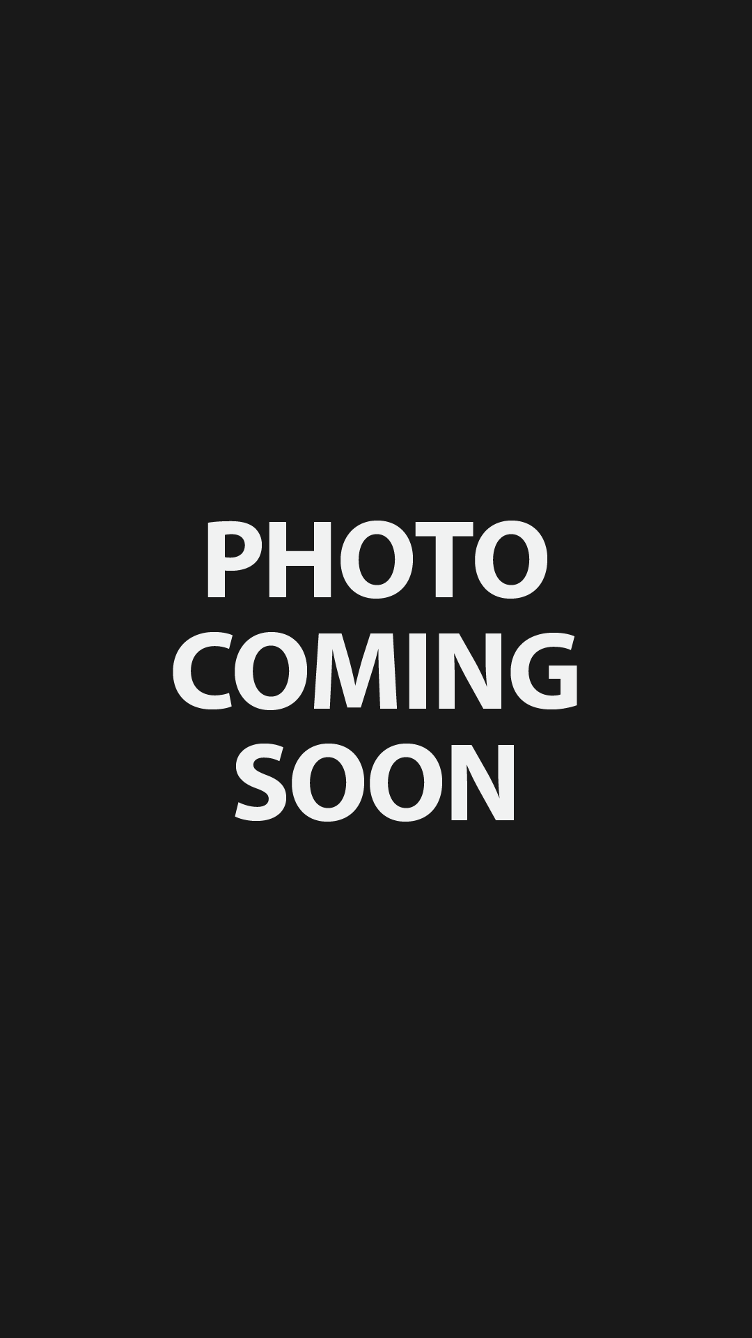 Placeholder image with text 'Photo coming soon' on a black background.