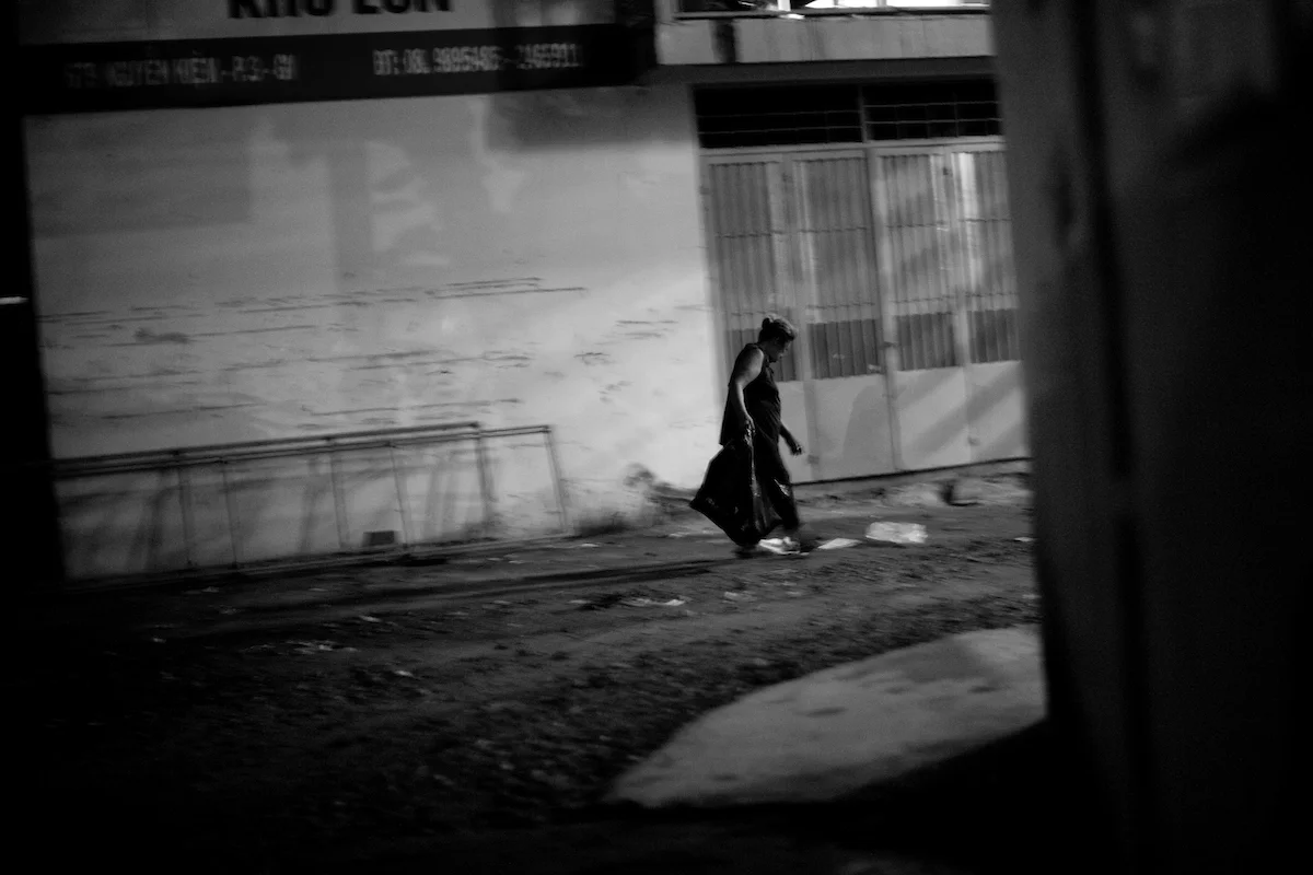  Hoang Thi Dao, 65 years old, Ho Chi Minh City, Vietnam. Dao earns her living since more than 20 years by picking through the garbage in the cities Go Vap district and selling everything that is possible to recycle. With this she makes around 20.000 