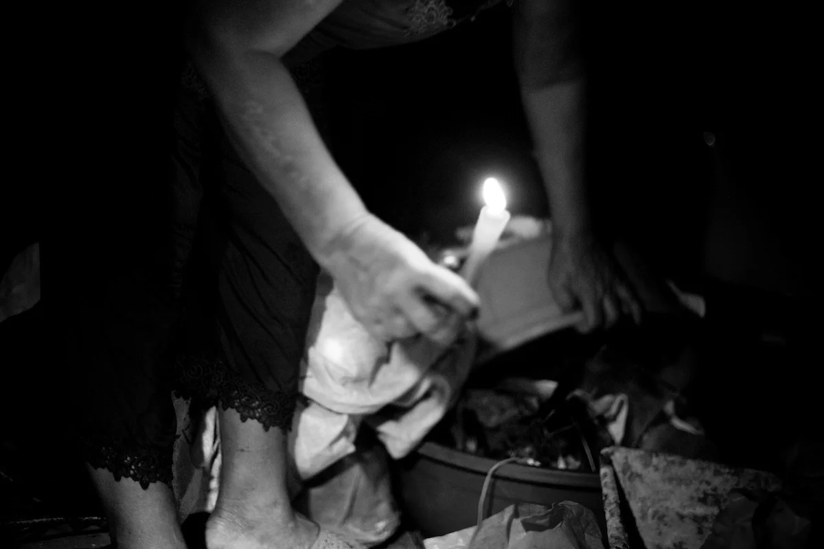  Hoang Thi Dao, 65 years old, Ho Chi Minh City, Vietnam. Dao earns her living since more than 20 years by picking through the garbage in the cities Go Vap district and selling everything that is possible to recycle. With this she makes around 20.000 