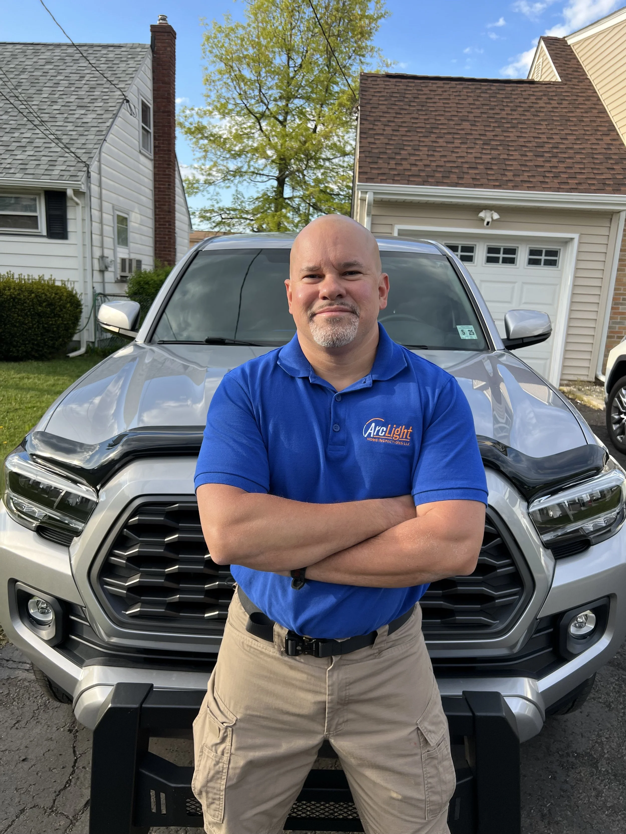 James Morales from Arc light home inspections performing a residential home inspection