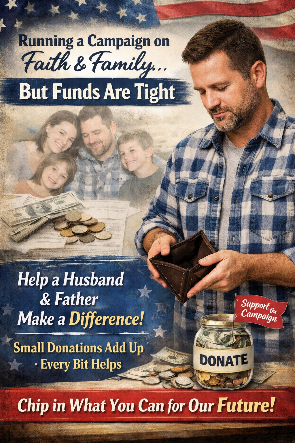 Running a Campaign on Faith, Family, and a Tight Budget.