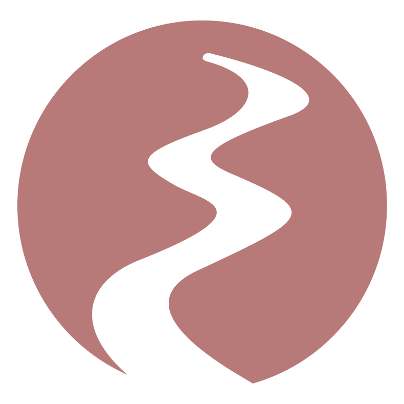 Journey HR Consulting's Logo - A stylized winding road inside a rose-colored circle, symbolic of a journey.