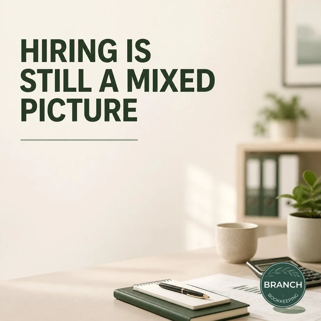 The April 2026 jobs report showed nonfarm payrolls increased by 115,000 and the unemployment rate stayed at 4.3%. The report also noted gains in health care, transportation and warehousing, and retail trade. 

For small business owners, that is a rem