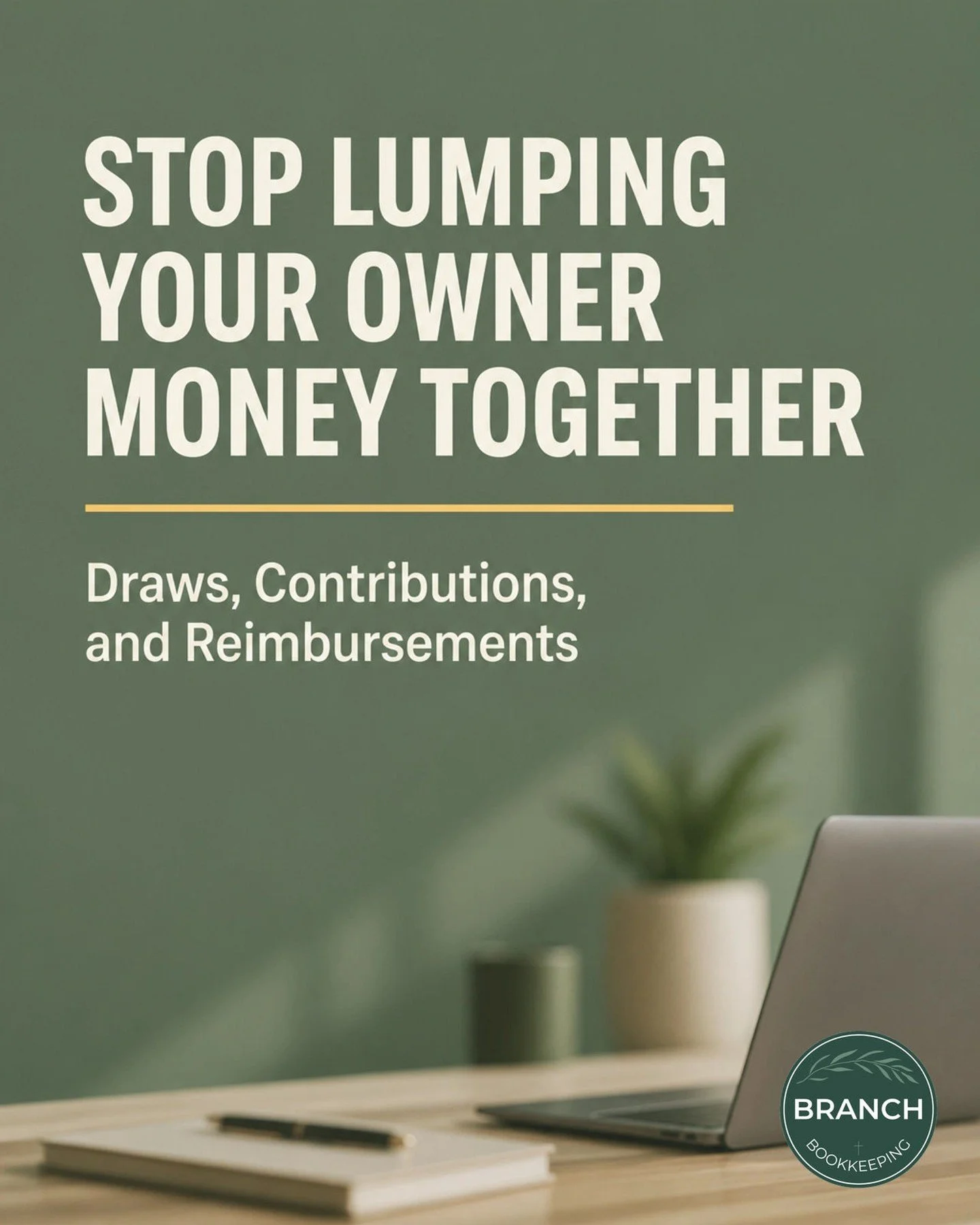 Owner draws, business reimbursements, and owner contributions are not the same thing, and treating them like one bucket can create confusion fast. 

If money is moving between you and the business, it helps to label each transaction clearly so your b