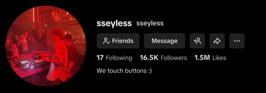 TikTok, Silvain, Stikker, sseyless, Eloy